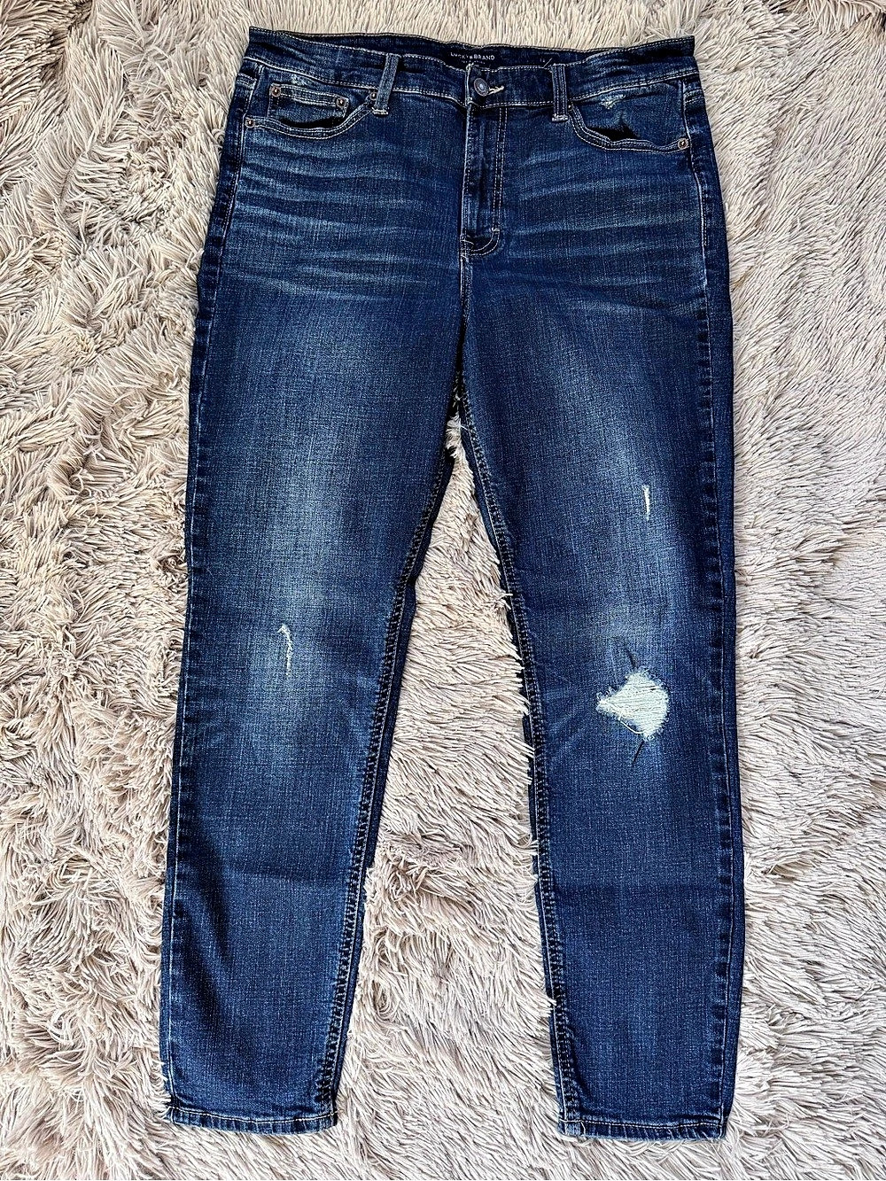 LUCKY BRAND HIGH RISE BRIDGETTE SKINNY JEANS 12 31